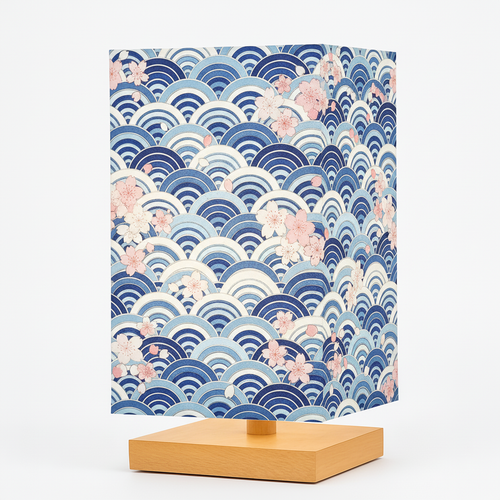 Lunari – Japandi Tafellamp met Kersenbloesem Motief