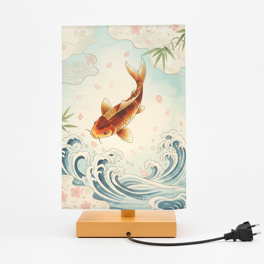 Orova – Japanse Tafellamp met Koi Motief