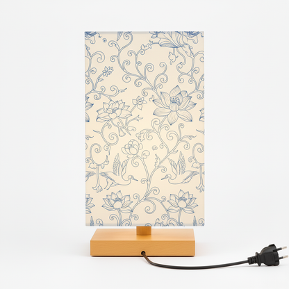 Zenora Light - Japandi Tafellamp met Bloemenpatroon