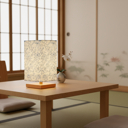 Zenora Light - Japandi Tafellamp met Bloemenpatroon