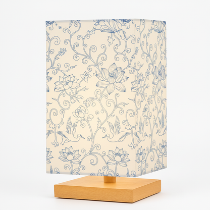 Zenora Light - Japandi Tafellamp met Bloemenpatroon