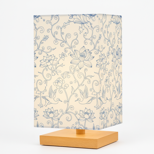 Zenora Light - Japandi Tafellamp met Bloemenpatroon