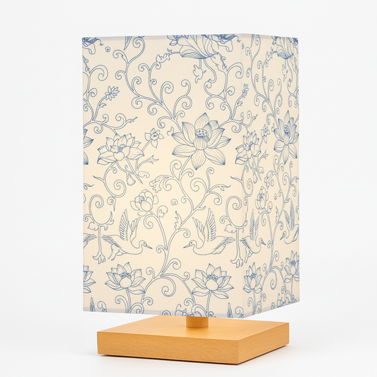 Zenora Light - Japandi Tafellamp met Bloemenpatroon